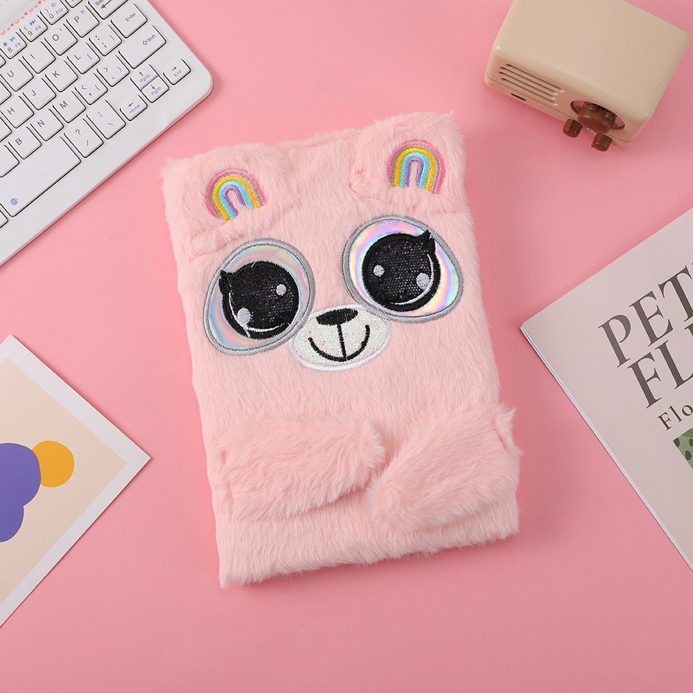 Wholesale Cute cartoon animal plush notebook